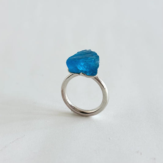 APATITE ROUGH STONE RING F656